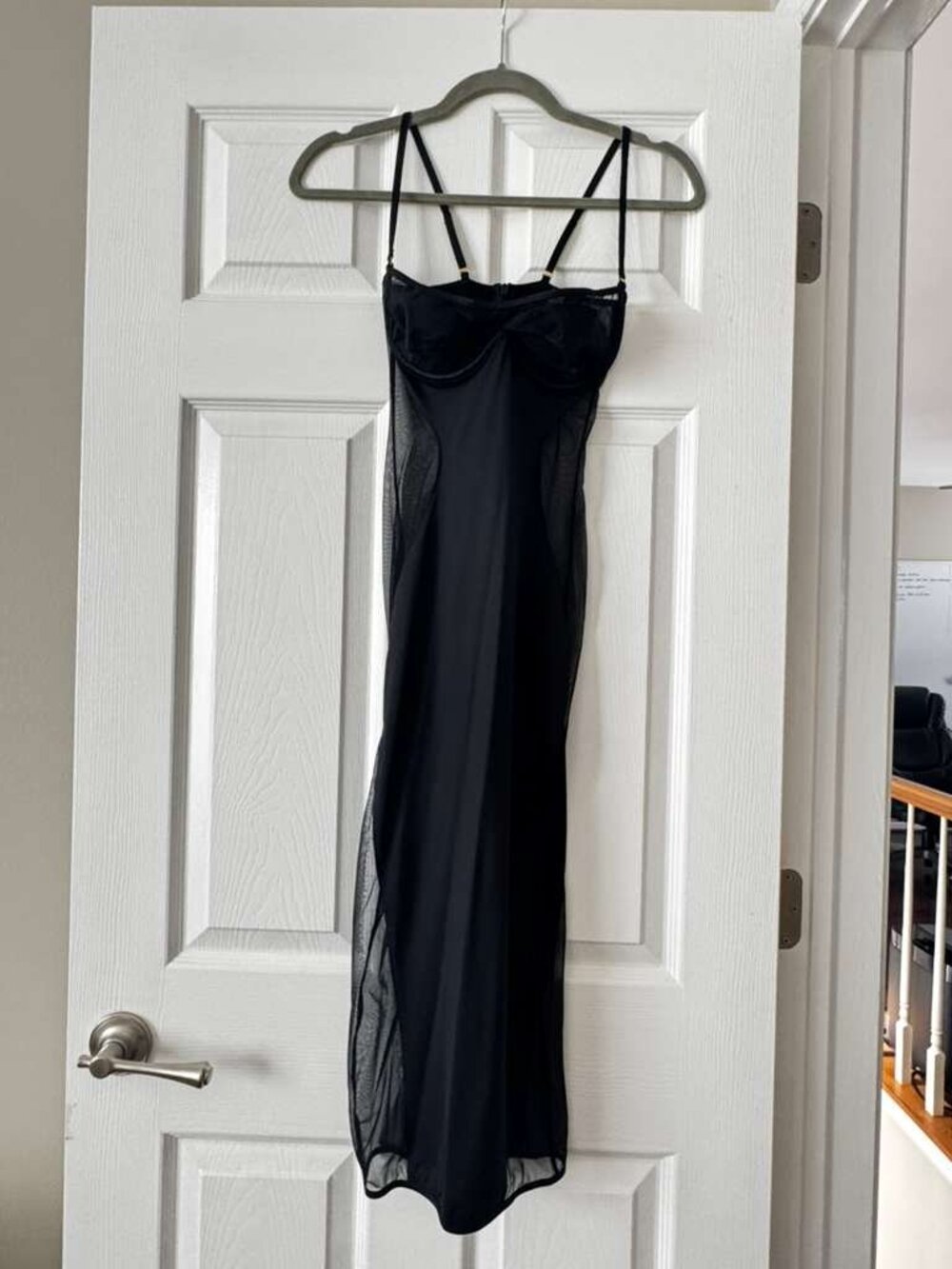 God Save Queens — Black Mesh Long Dress